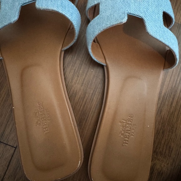 Hermes’ Oran Sandals- denim sz 38.5 - Picture 7 of 7